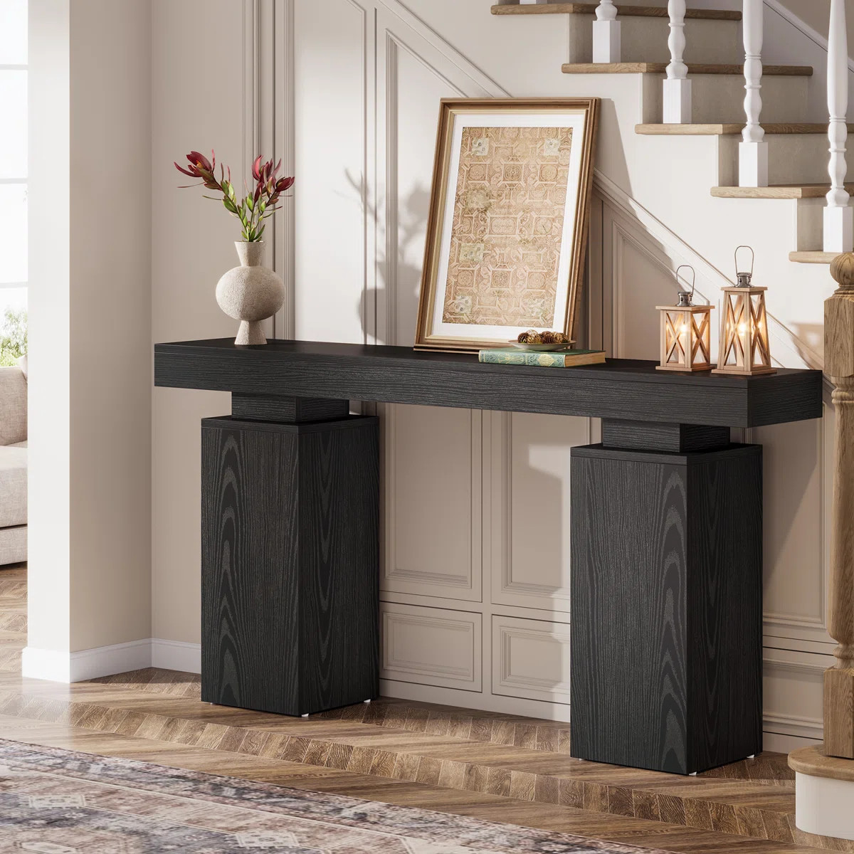 63-Inch Rustic Brown Console Table | Wayfair North America