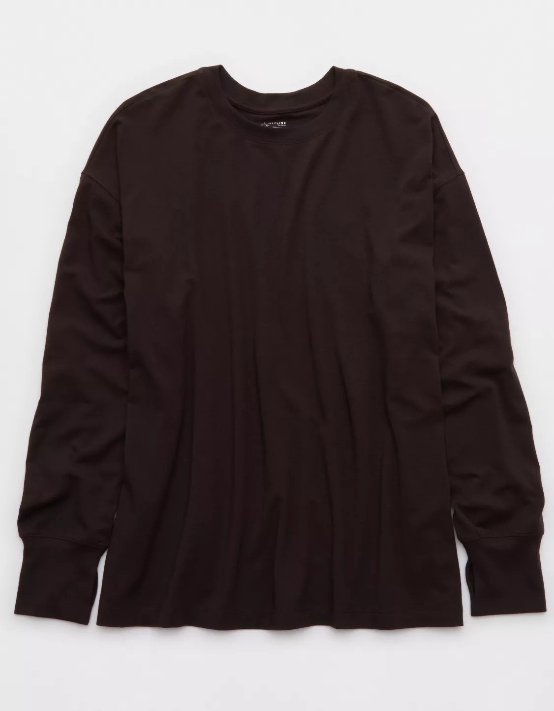 OFFLINE By Aerie Let's Stretch Long Sleeve Boyfriend T-Shirt | American Eagle Outfitters (US & CA)