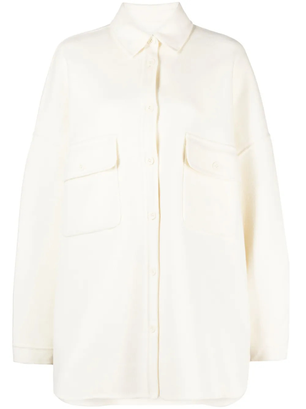 The Frankie Shop Dallas wool-blend Overshirt - Farfetch | Farfetch Global