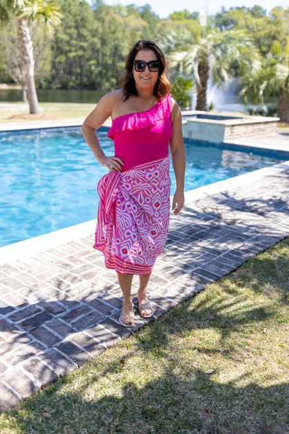 Sullivan's Island Sarong, pink | Mimi Seabrook