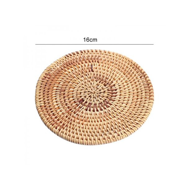 Knitting Rattan Wicker Placemats Woven Placemats Round Placemats Rattan Placemats for Dining Tabl... | Walmart (US)