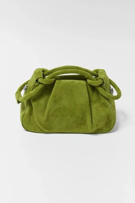 Chartreuse Faux Suede Handbag | Avara