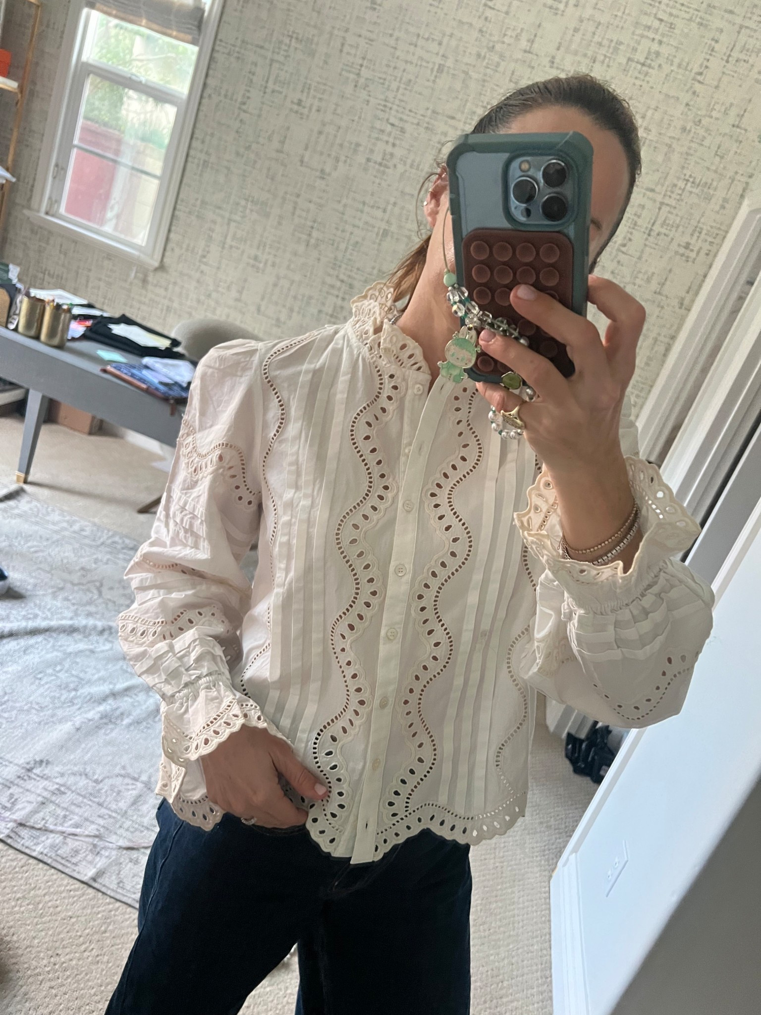 Cool girl style, simple white top, work top, going out top, perfect jeans, perfect barrel jeans, jeans trends, velvet Mary Jane’s, cool girl outfit, over 40 outfit inspiration, simple outfit inspiration 

#LTKdayinmylife #LTKootd #LTKOver40