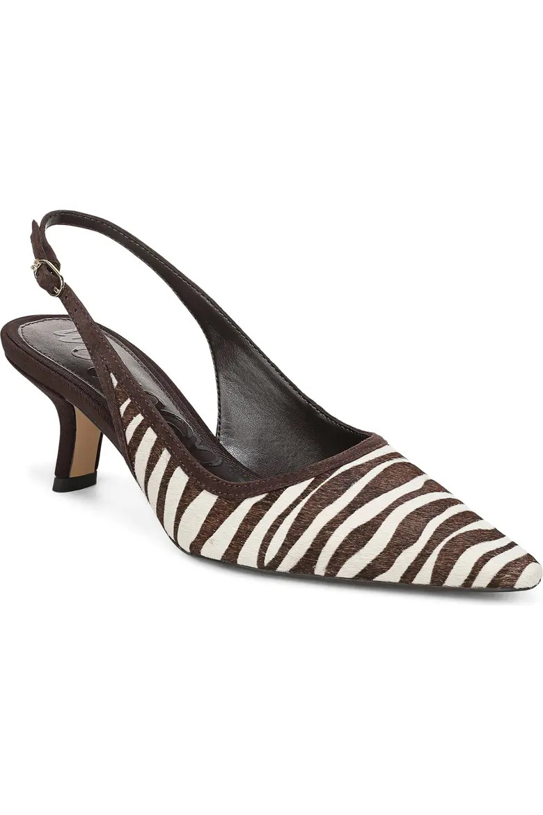 Sam Edelman Bianka Slingback Pointed Toe Pump in Black at Nordstrom, Size 9 | Nordstrom