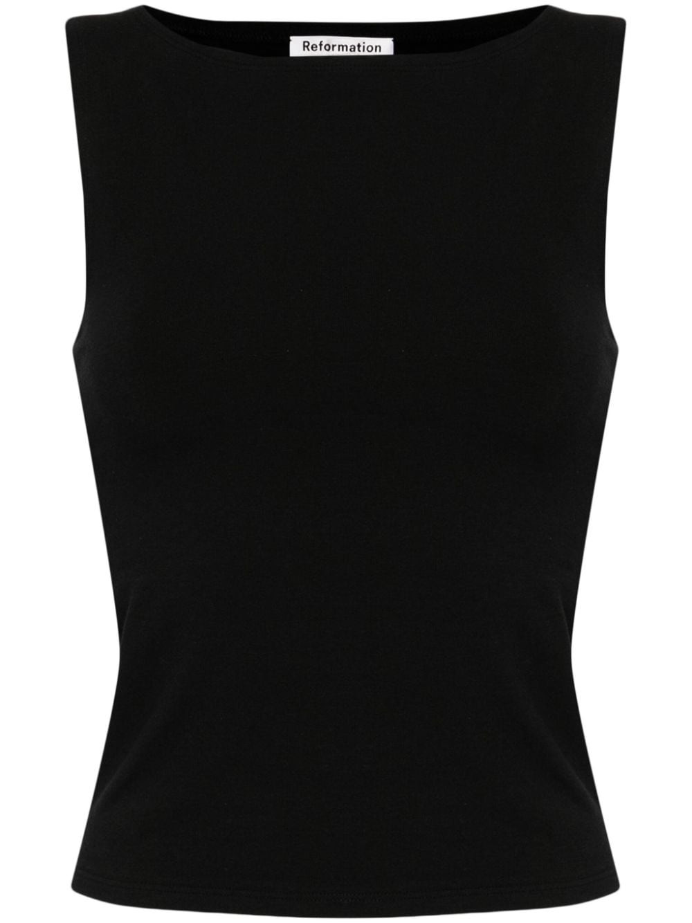 Reformation Dusk boat-neck top - Black | Farfetch Global