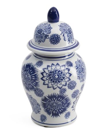 Sagebrook Blue and White Ginger vase | TJ Maxx