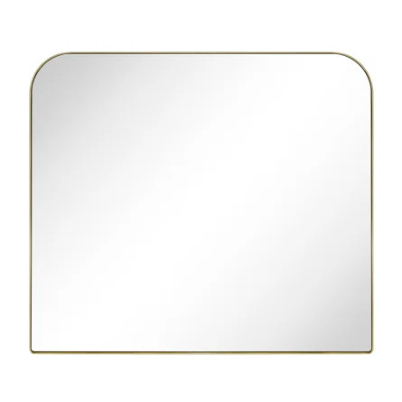 Wade Logan® Bhargava Large Mantel Mirror Arched Rounded Corner Wall Mirror For Bathroom, Living ... | Wayfair North America