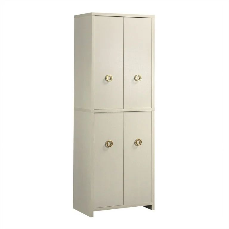 Sauder Grand Coast Engineered Wood Storage Cabinet in Dove Linen/Off White | Walmart (US)