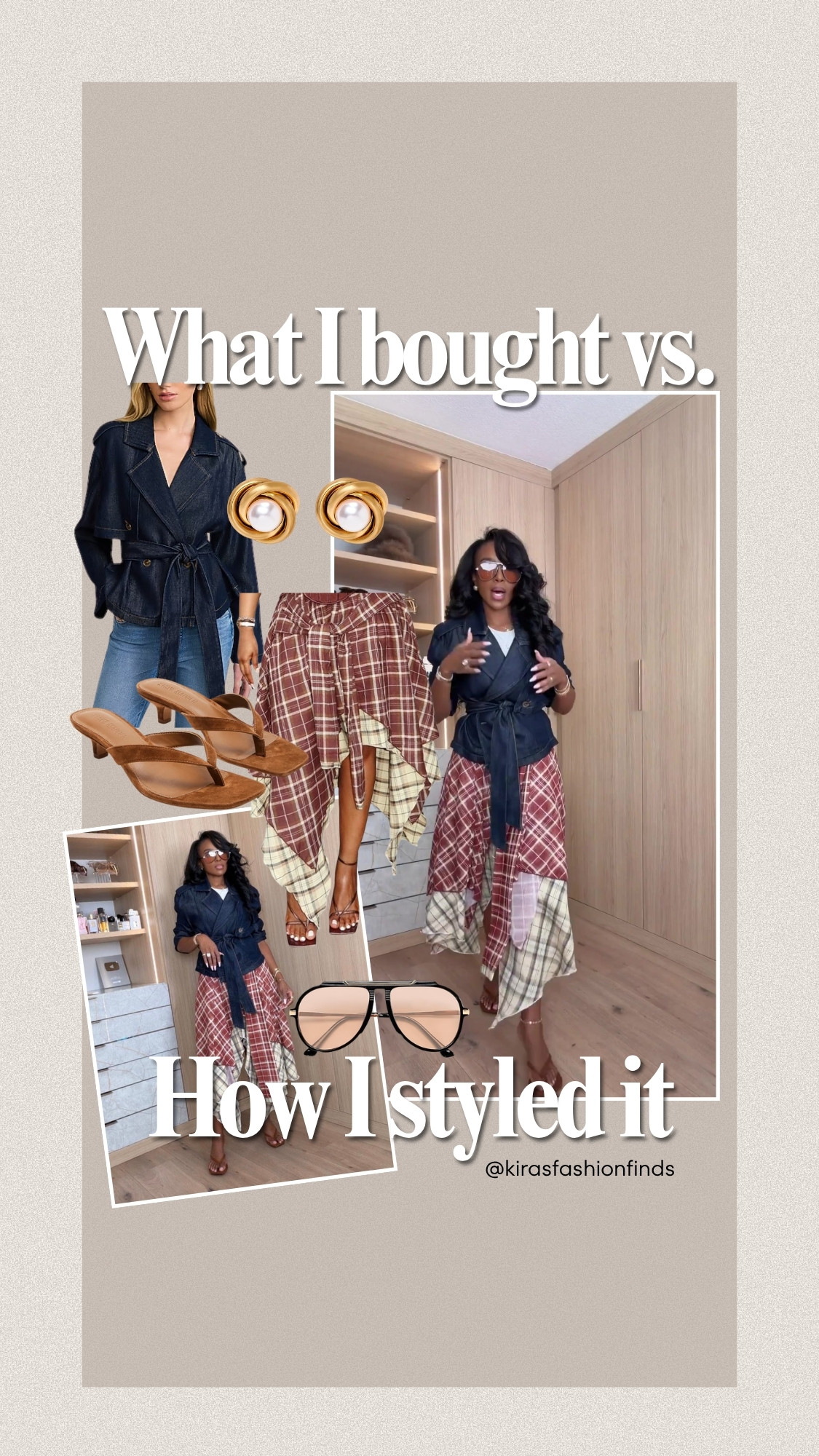 Scroll to shop! ✨

What I bought vs. how I styled it 🤎 This plaid asymmetric skirt + navy belted jacket combo is giving elevated fall fashion with the perfect mix of polished and trendy.

plaid skirt outfit, asymmetric plaid skirt, plaid midi skirt outfit, navy jacket women, belted jacket outfit, fall skirt outfit women, fall fashion 2026, elevated fall outfit, chic fall outfit women, petite fall outfit, petite skirt outfit, transitional fall outfit, fall date night outfit, brown plaid outfit, statement skirt outfit, kirasfashionfinds

Wearing: Size Small/4 | 5'4" | 140 lbs | 34D-27-40

📲 Download the FREE LTK app & follow @kirasfashionfinds to shop all my daily finds.

#LTKPetite #LTKOOTD #LTKSeasonal