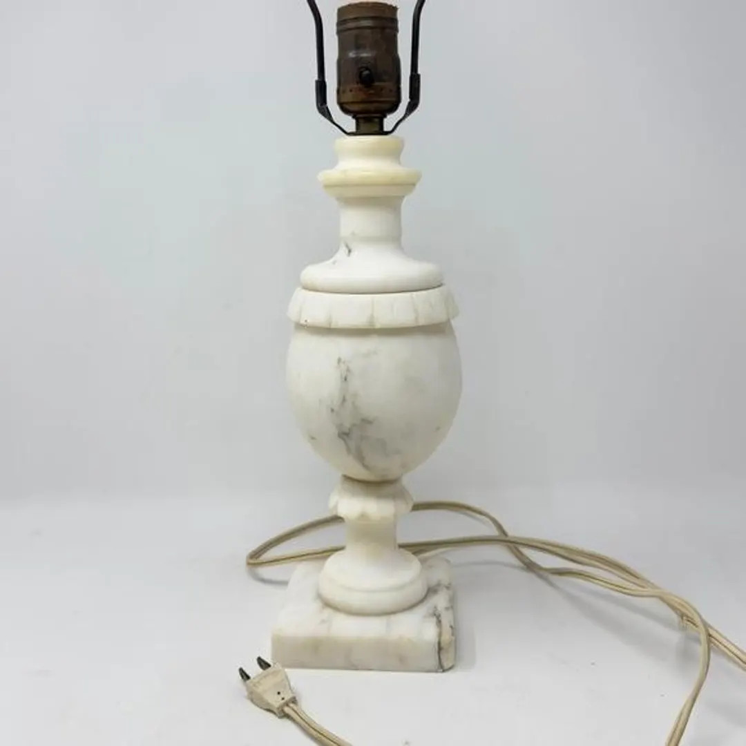 Hand Crafted Vintage Alabaster/marbel Table Lamp - Etsy | Etsy (US)