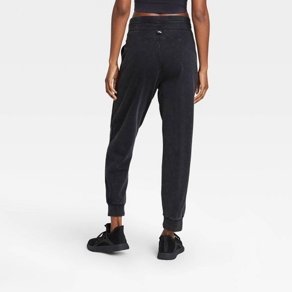 Women's Mid-Rise French Terry Acid Wash Jogger Pants - JoyLab™ | Target