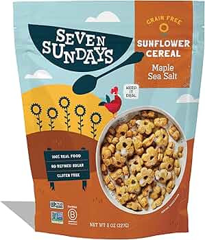 Seven Sundays Sunflower Cereal, Maple Sea Salt, 8 Oz Bag, Grain & Gluten Free, 5g Upcycled Protei... | Amazon (US)