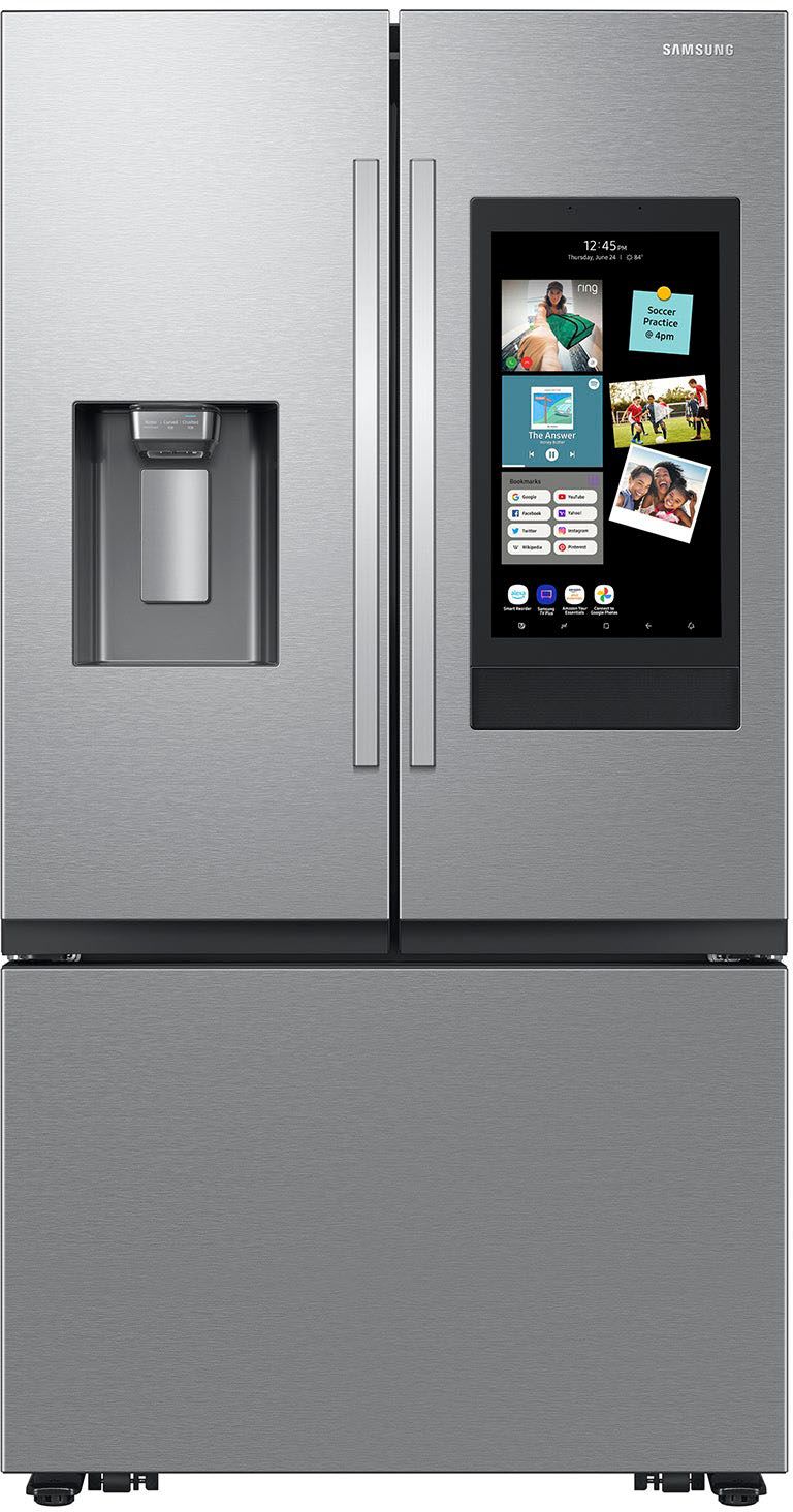 Samsung 30 cu. ft. 3-Door French Door Smart Refrigerator with Family Hub Stainless Steel RF32CG59... | Best Buy U.S.