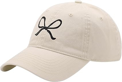 Trendy Bow-Tie Baseball Cap for Women and Men Trucker Hats Y2k Adjustable Fashion Sun Hat with Vi... | Amazon (US)