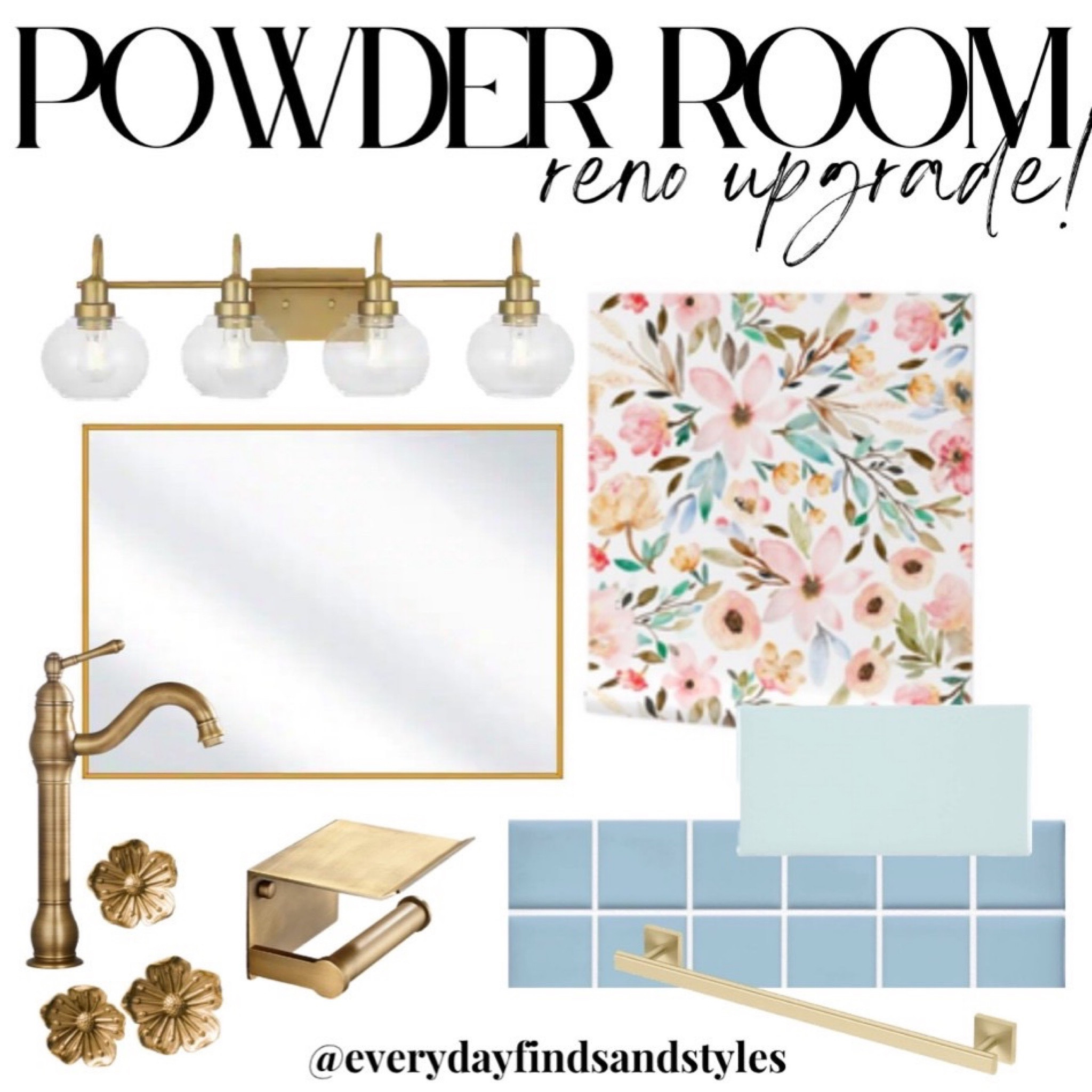 We recently bought a home and our powder room is going to need a facelift! Here’s a look into the upgrade we’re going to be doing. 🏠 The powder room has some antique tile, I definitely want to leave bits and pieces of the home so adding a floral wallpaper is going to add an upgrade! I’m choosing to go with all gold fixtures to brighten the room up! 🌟

home, new home, home decor, fixture, tile, wallpaper, light fixture, Wayfair, gold mirror, bathroom mirror, door knobs, Target style, bathroom tile, renovation, powder room, bathroom 

#LTKhome #LTKunder100 #LTKfamily