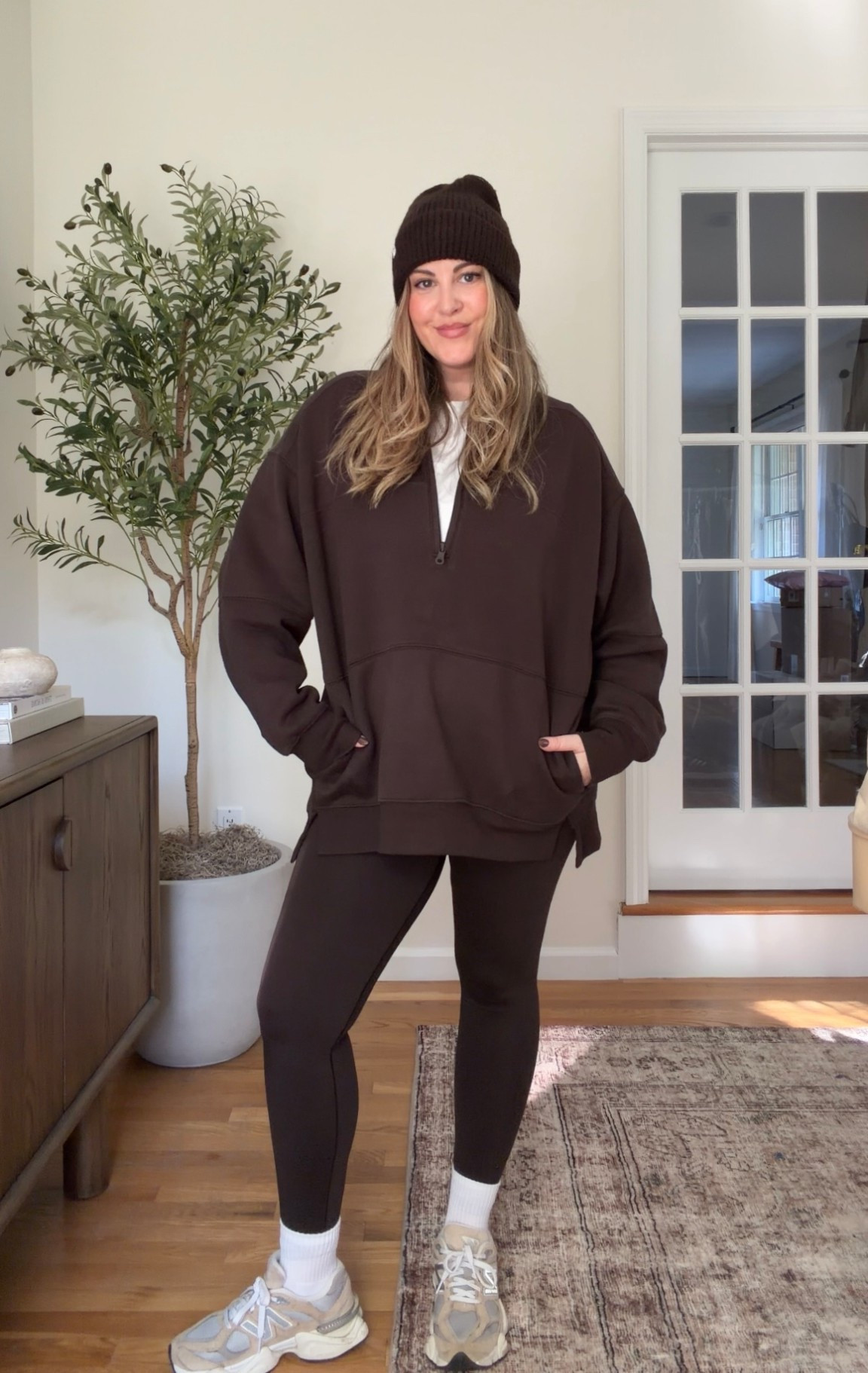 Travel day outfit idea from Aerie! Wearing M in everything. ✈️ travel outfit, travel ootd, airport outfit, matching set, chocolate brown, fleece jacket, aerie haul, aerie outfit, cozy outfit 

 

#LTKHoliday #LTKSeasonal #LTKTravel