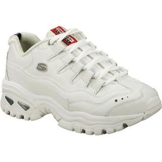 Women's Skechers Energy White Leather/Silver Trim (WML) | Bed Bath & Beyond