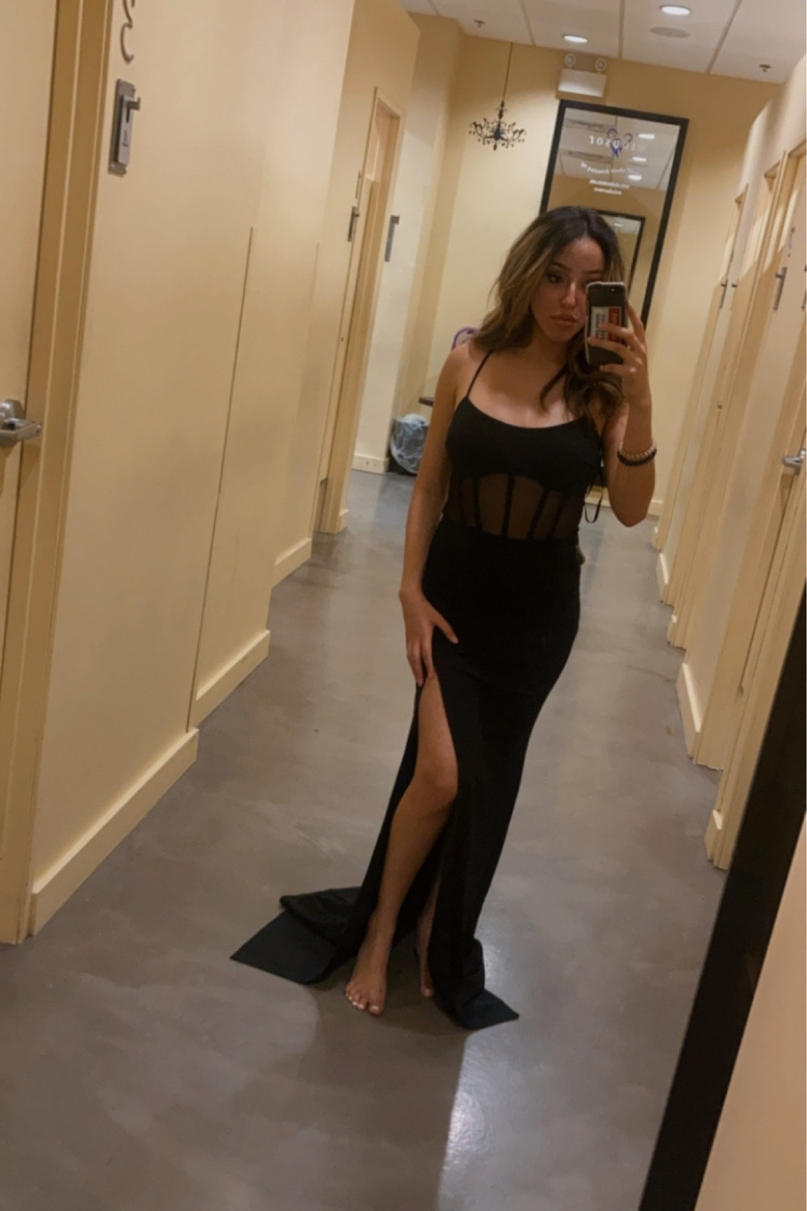 Black formal maxi dress with corset detail and slit 🖤

#LTKstyletip #LTKunder100 #LTKHoliday