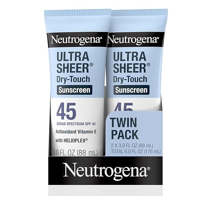 Neutrogena Ultra Sheer Dry-Touch Sunscreen For Face & Body, SPF 45 Broad Spectrum UVA/UVB Protect... | Amazon (US)
