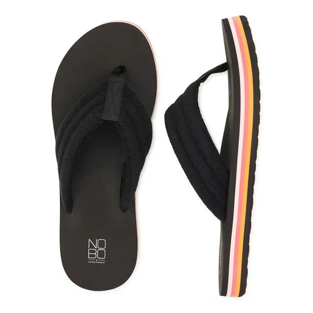 No Boundaries Women's Terry Cloth Flip Flops | Walmart (US)