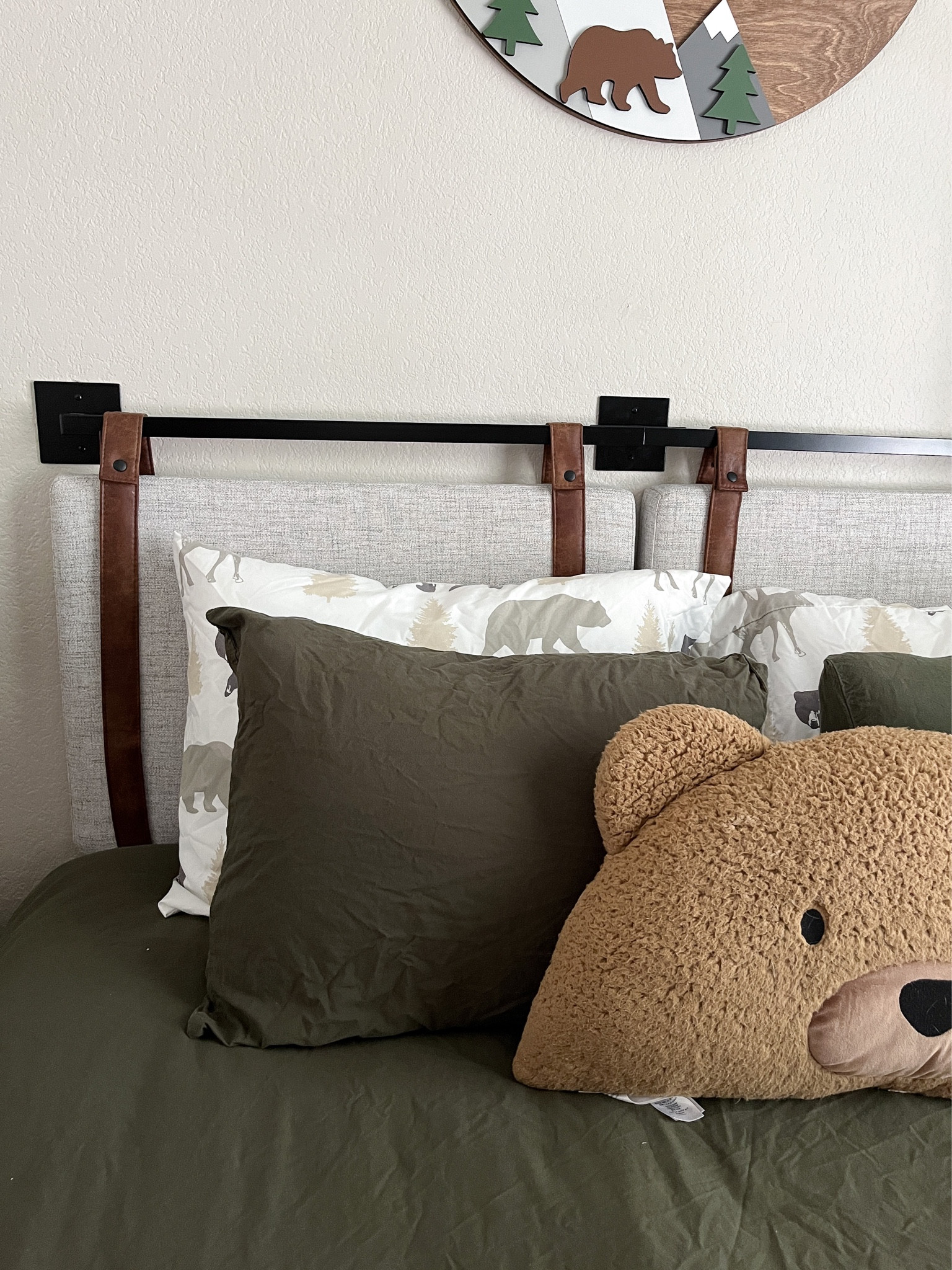 This wall mounted headboard is my favorite Amazon find in my phone. It looks perfect in my sons woodland themed bedroom 

#LTKhome #LTKkids #LTKfamily