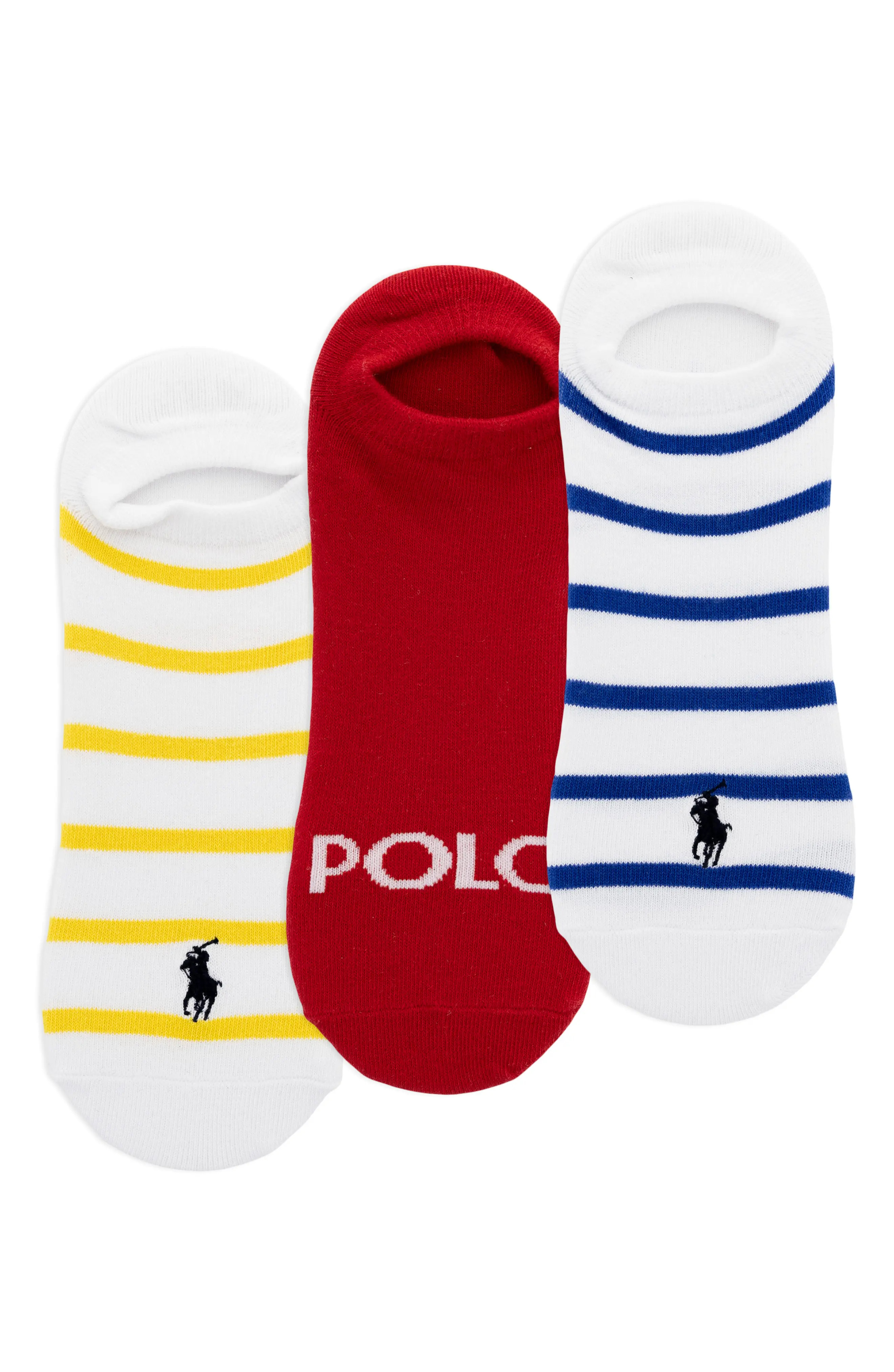 Polo Ralph Lauren Assorted 3-Pack Saint James No-Show Socks (Women) | Nordstrom | Nordstrom