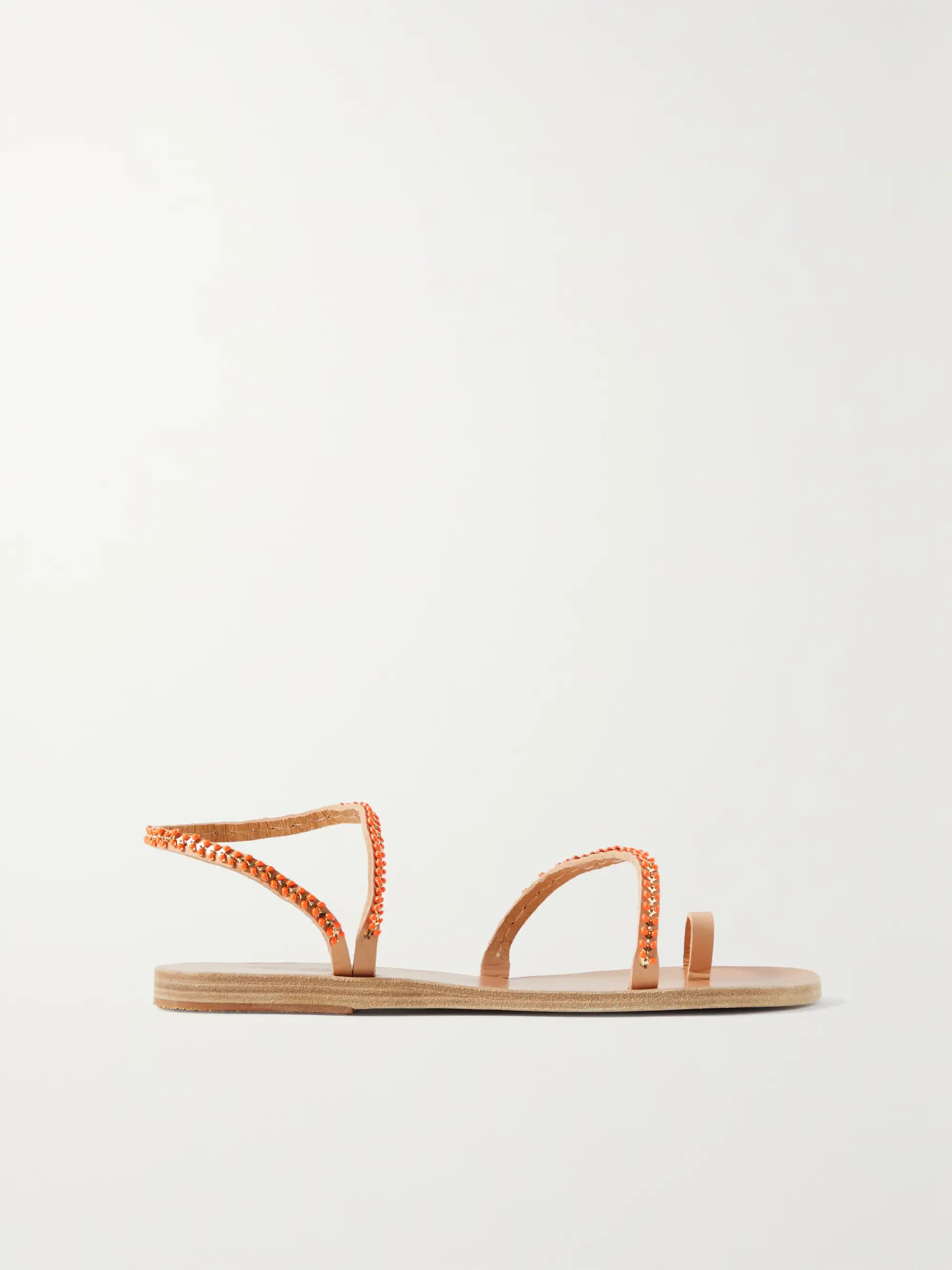 Eleftheria embellished leather sandals | NET-A-PORTER (US)