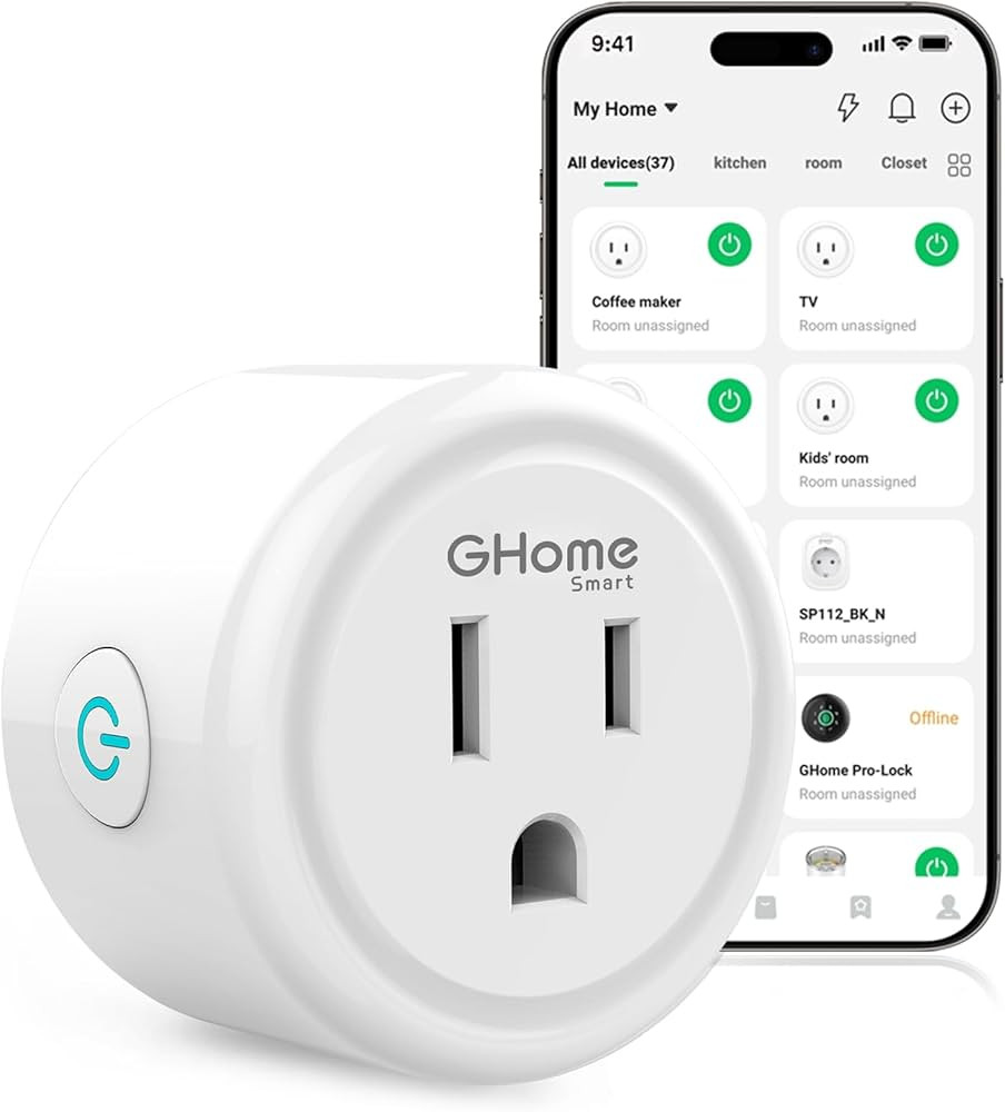 GHome Smart Plug, WiFi Smart Plugs Work with Alexa and Google Home, Smart Outlet Timer with APP R... | Amazon (US)