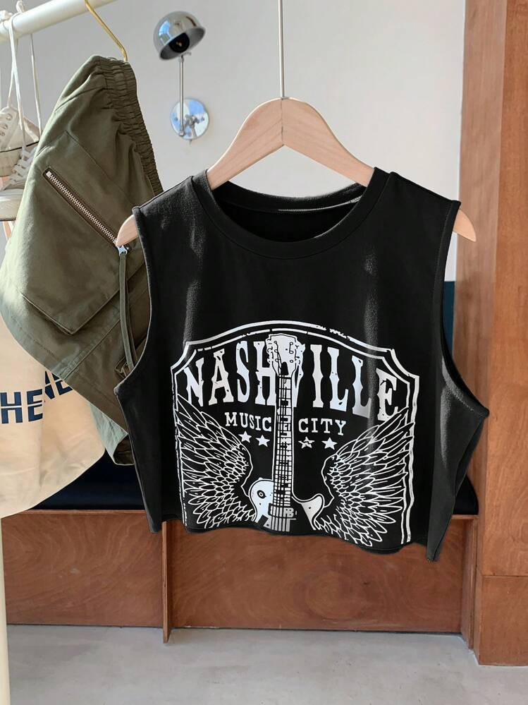 Nashville Crop Top Shirt  | SHEIN