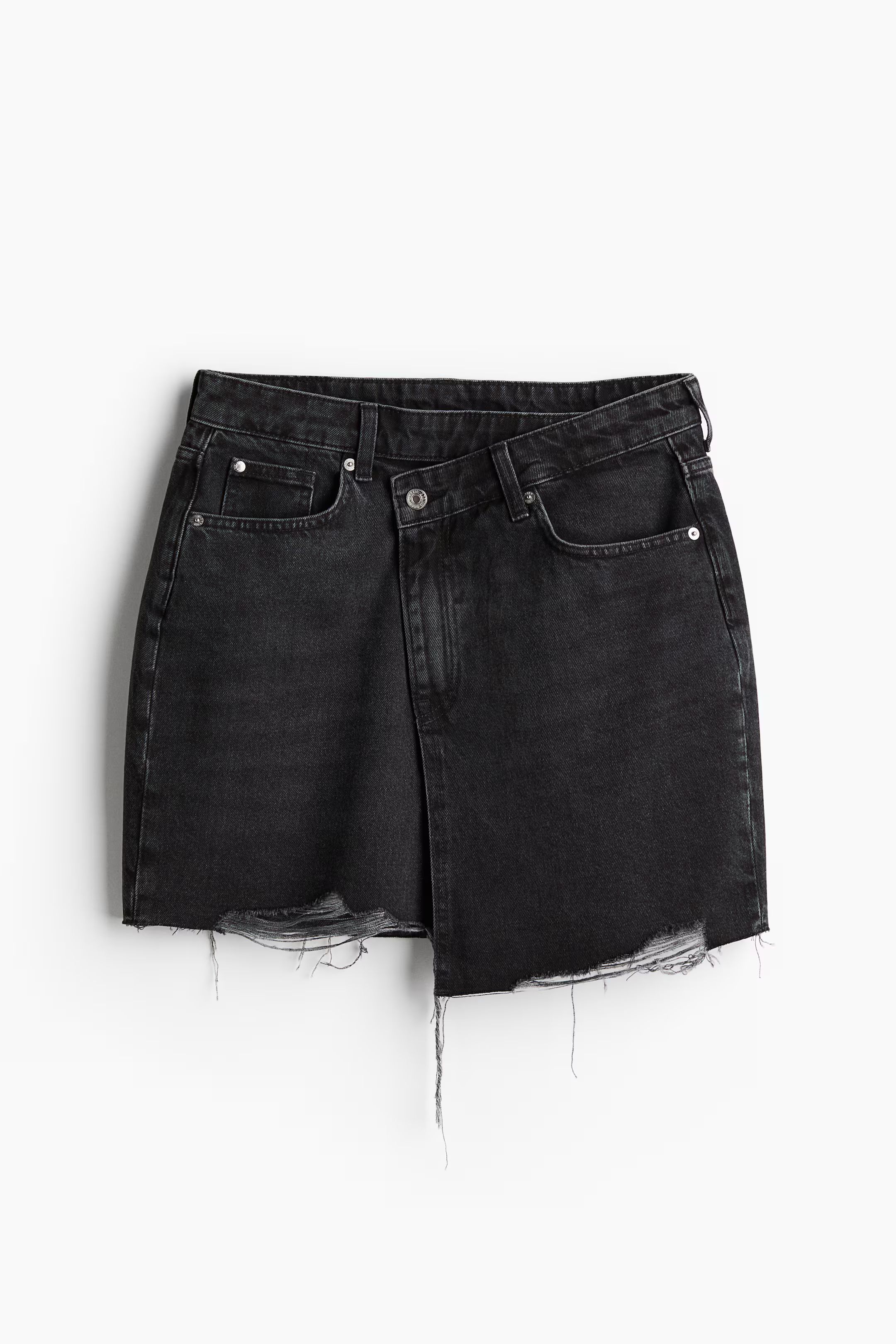 Denim Skirt with Wrapover Waistband | H&M (US + CA)