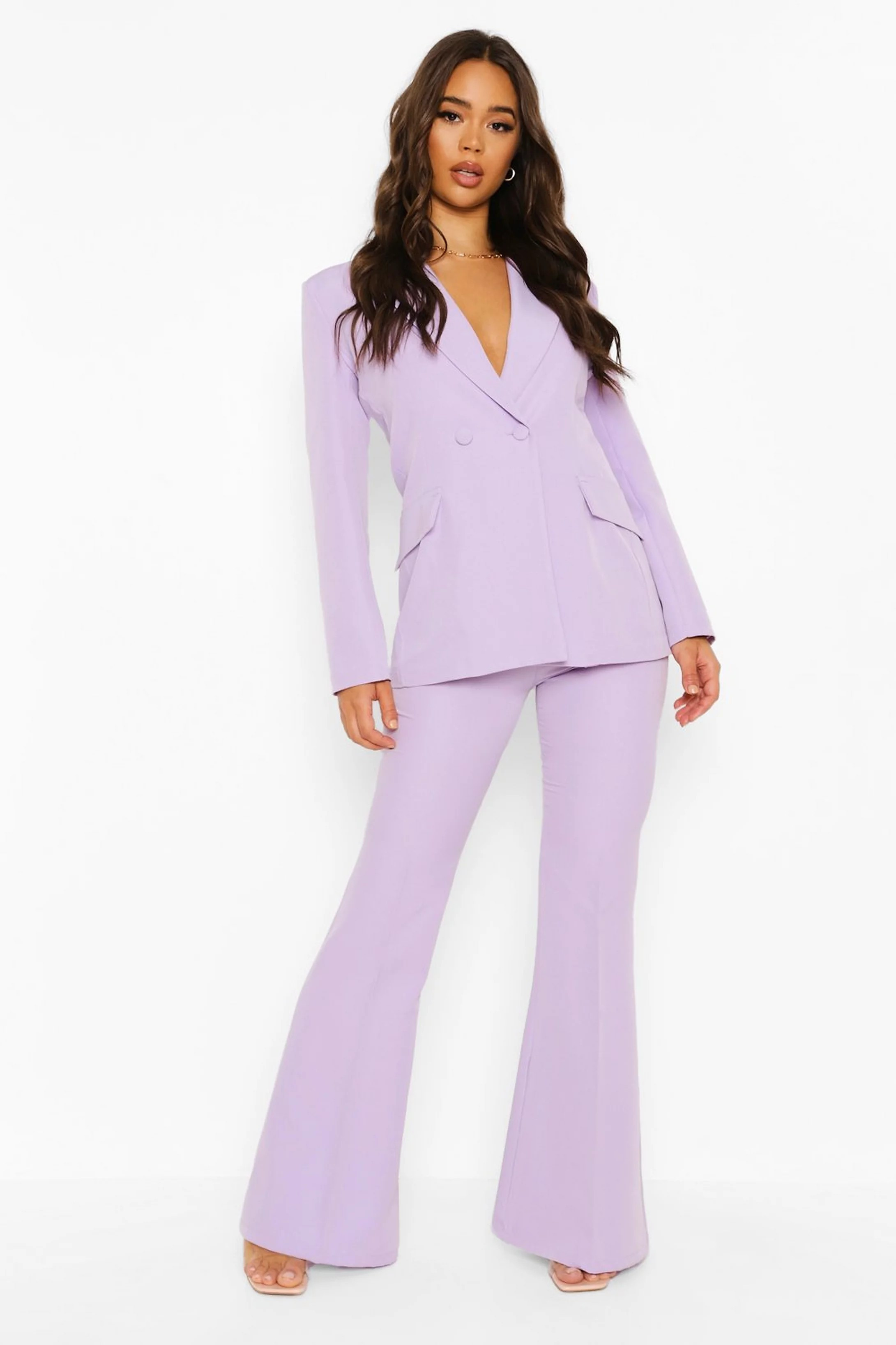 Fit & Flare Dress Pants | Boohoo.com (US & CA)