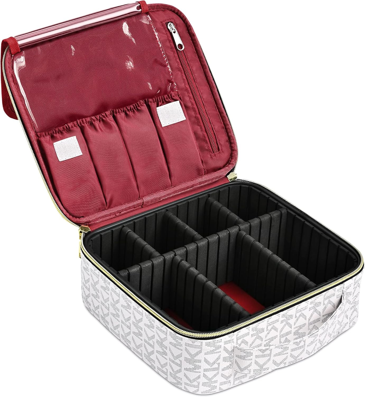 KSOIT Makeup Bag Travel Luxury Makeup Organizer Train Case for Women Girls, Portable Cosmetic Bag... | Amazon (US)