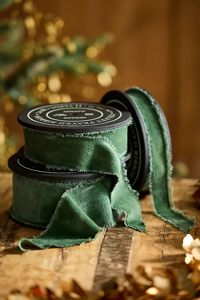 Holiday Velvet Ribbon in Brown, Size: Medium at Terrain | Terrain