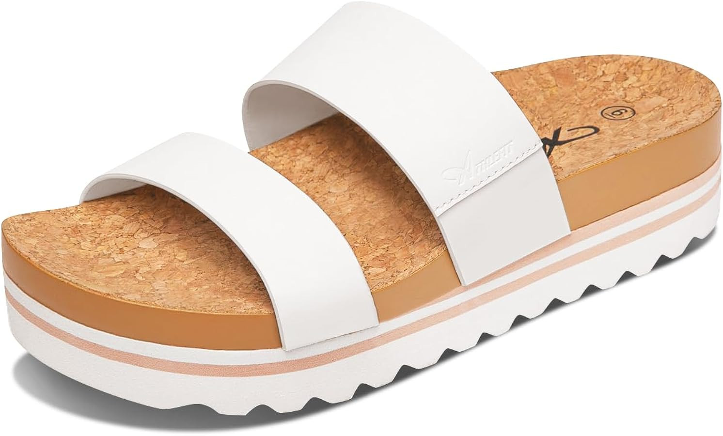 Athlefit Summer Brown Platform Sandals for Women Comfortable Beach Footbed Sandals 2024 Trendy | Amazon (US)