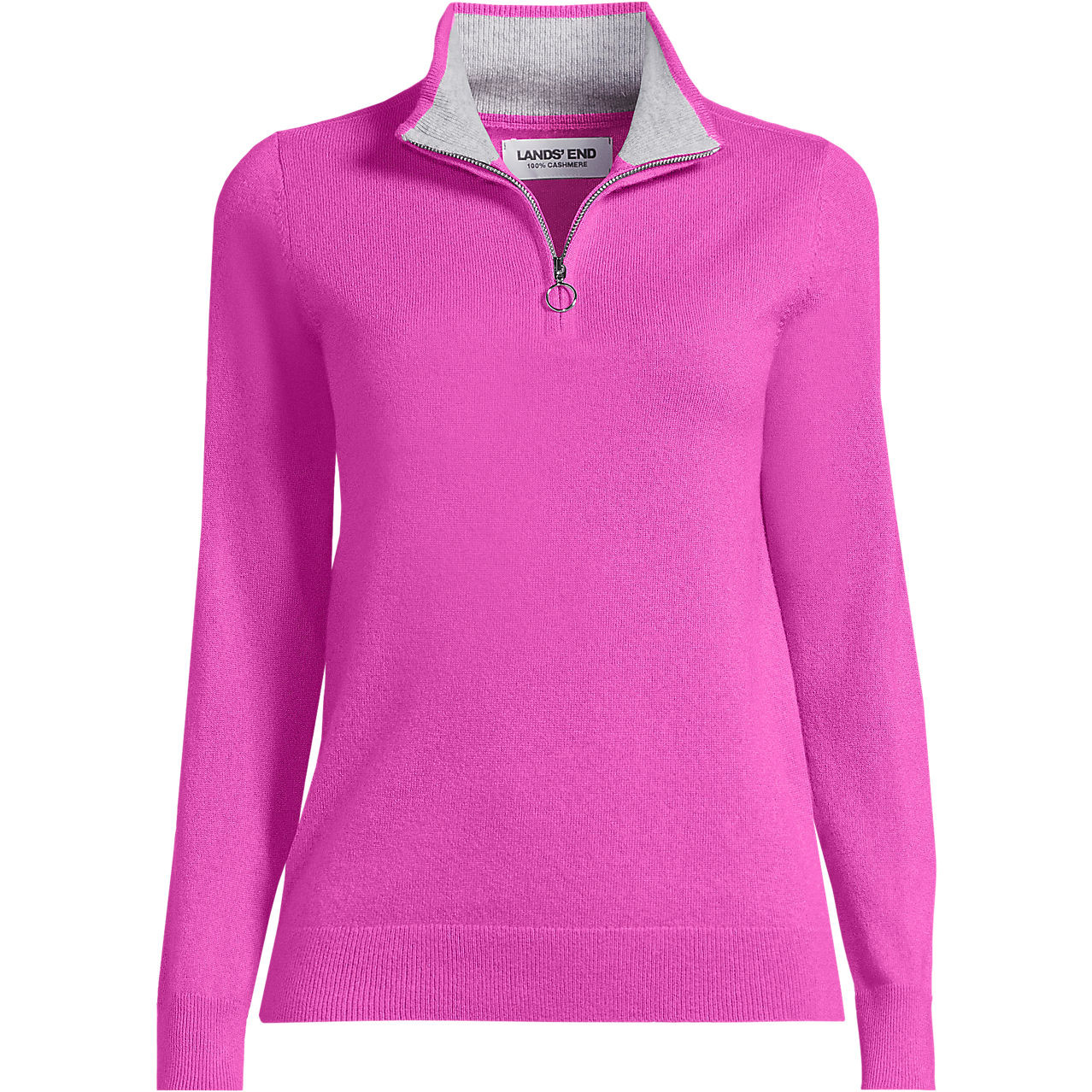 Women's Cashmere Quarter Zip Sweater | Lands' End (US)