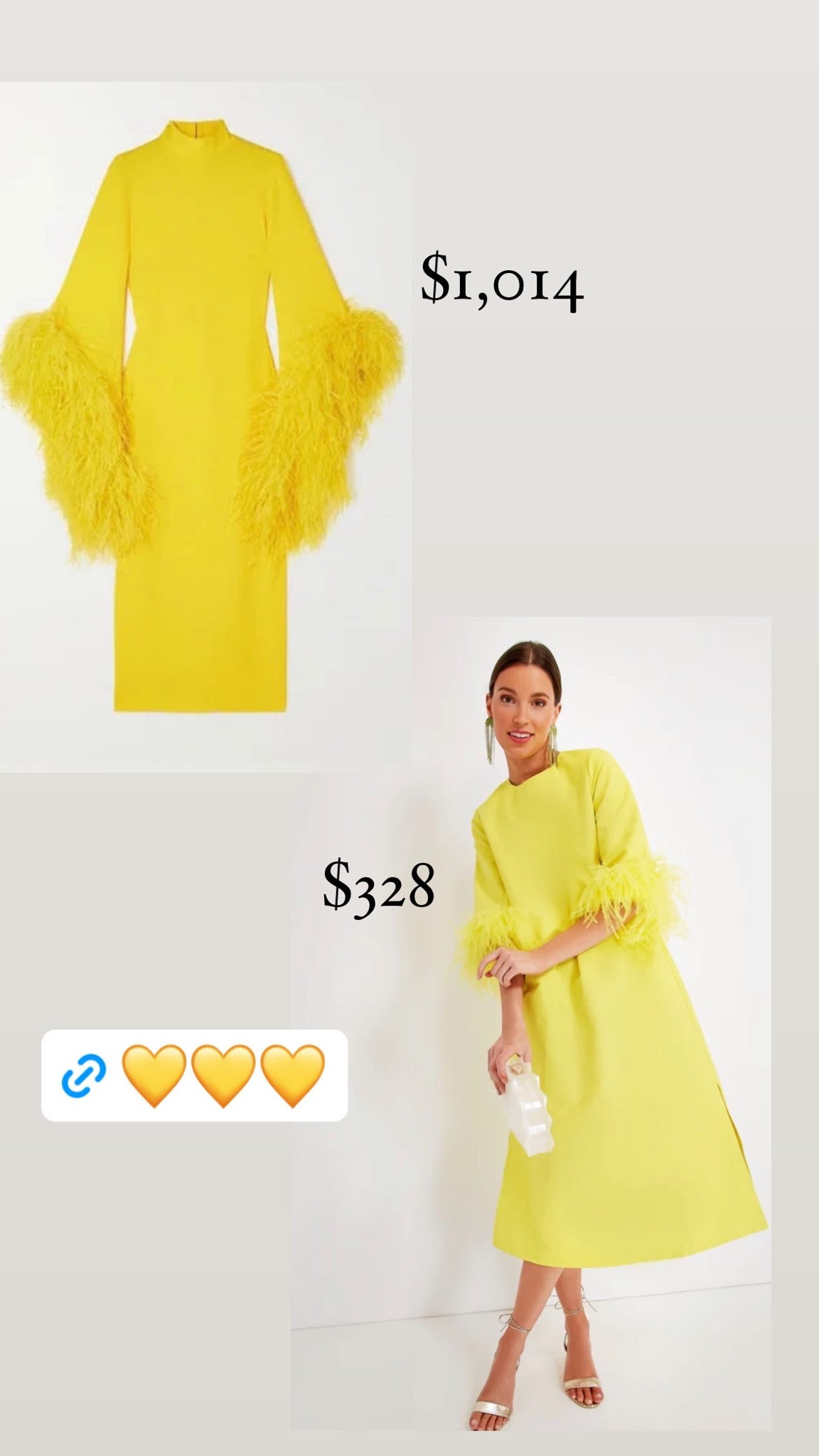 #featherdress #weddingguest #weddingguestdress #yellowdress #feathers #dupe #dupes #dupedress 

#LTKstyletip