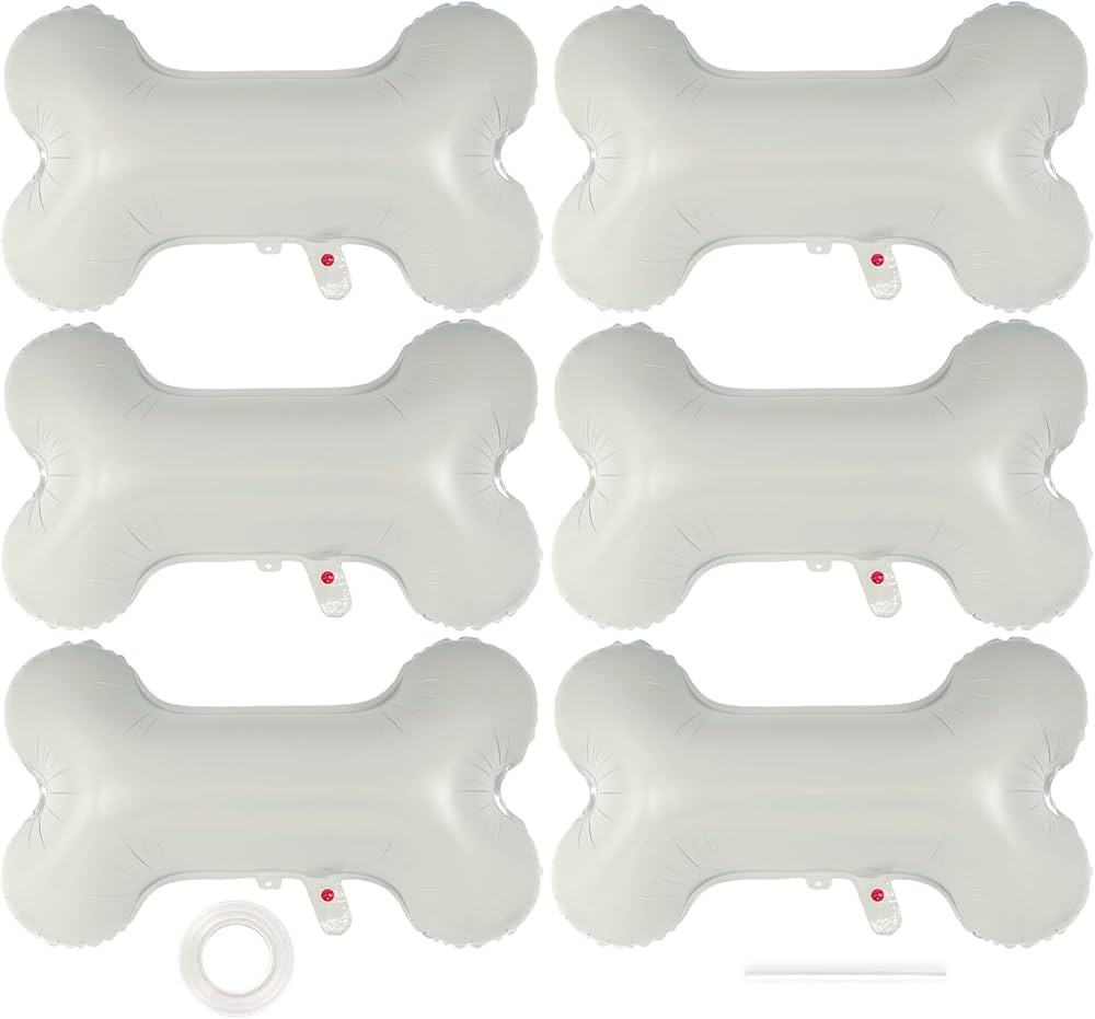 6 Pcs Dog Bone Balloon, 30 Inch Bone Shaped Foil Balloons,Pets Puppy Birthday Decorations Dog Bal... | Amazon (US)