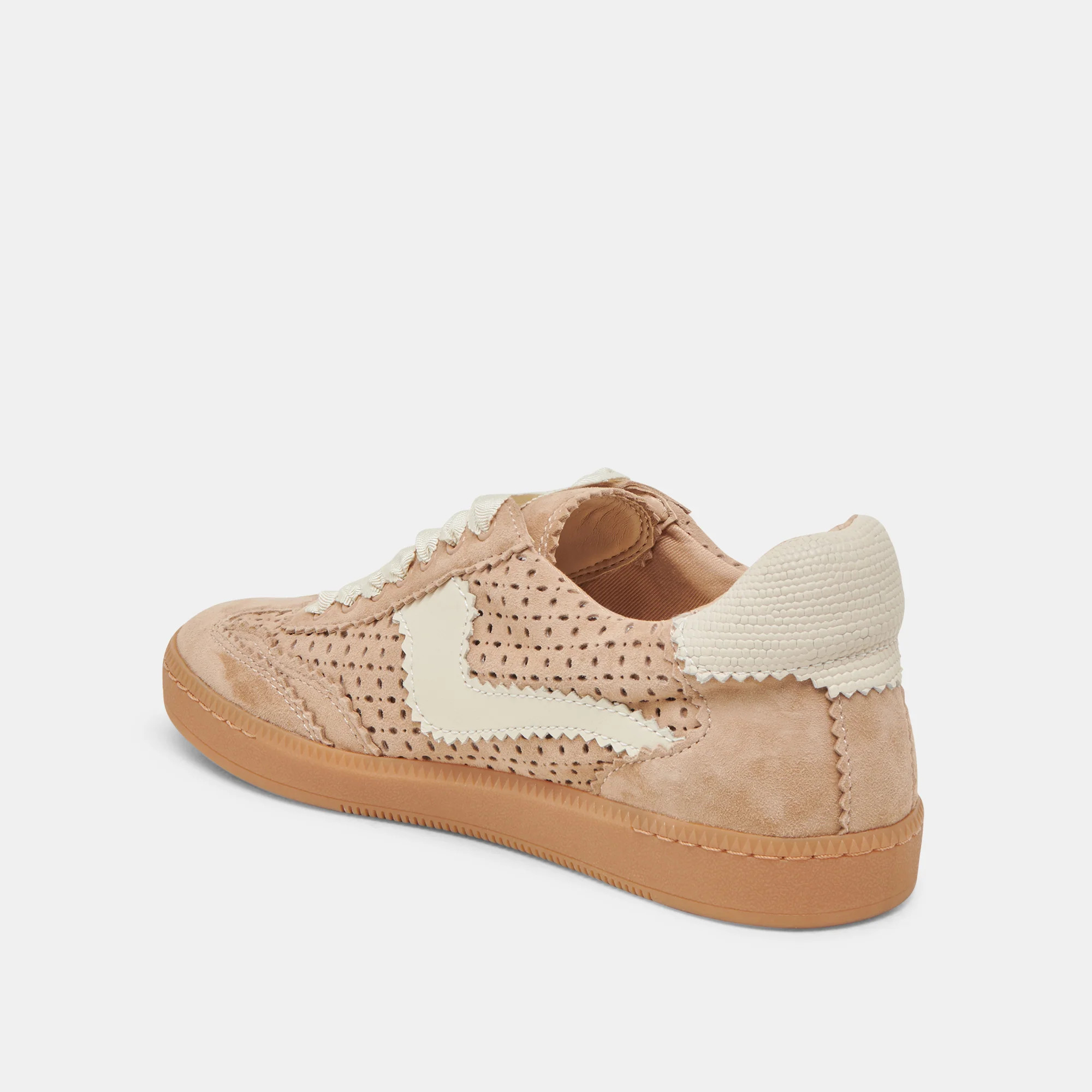 Notice Eyelet Perf Sneakers Camel Suede | DolceVita.com