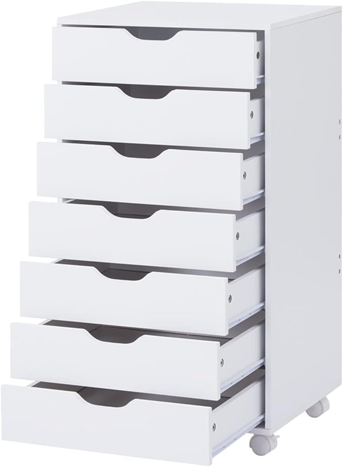 Naomi Home 7 Drawer Dresser, Tall Dressers for Bedroom, Kids Dresser with Wheels, Durable Storage... | Amazon (US)