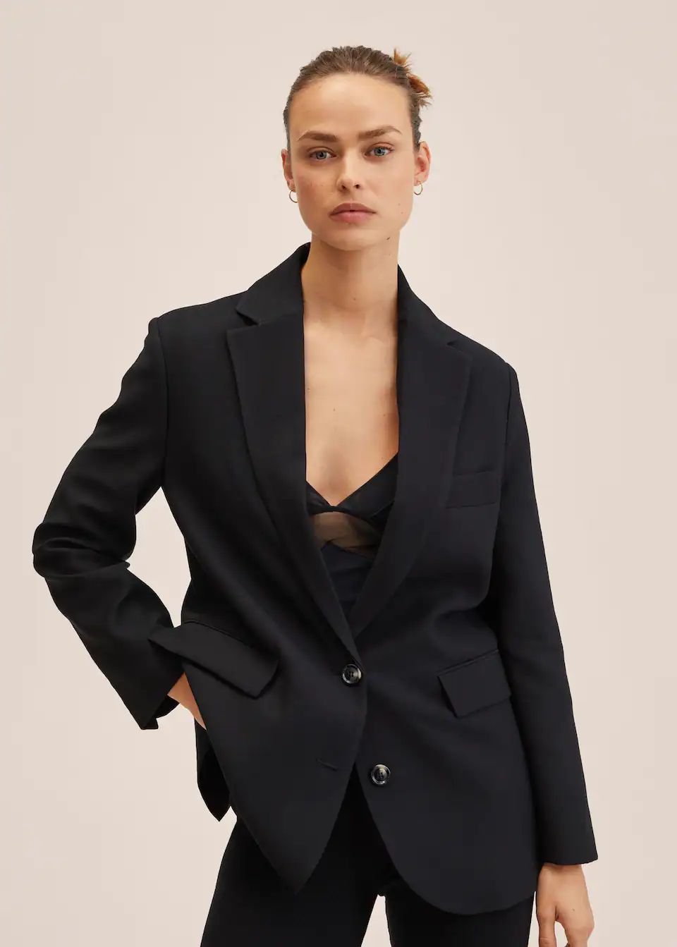 Oversized suit jacket | MANGO (UK)