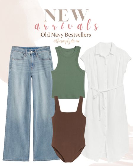 Old Navy new arrivals that are also bestsellers! Love these spring neutrals. 👀💕

| Old Navy | jeans | new arrivals | tank top | bodysuit | dress | find | sale | 

#LTKstyletip #LTKunder50 #LTKsalealert