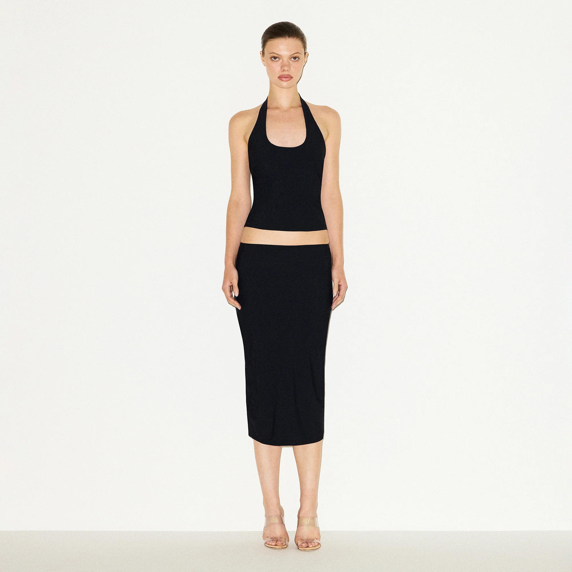 SKIMS Midi Skirt | Black | 3XL | Cling Matte | SKIMS (US)