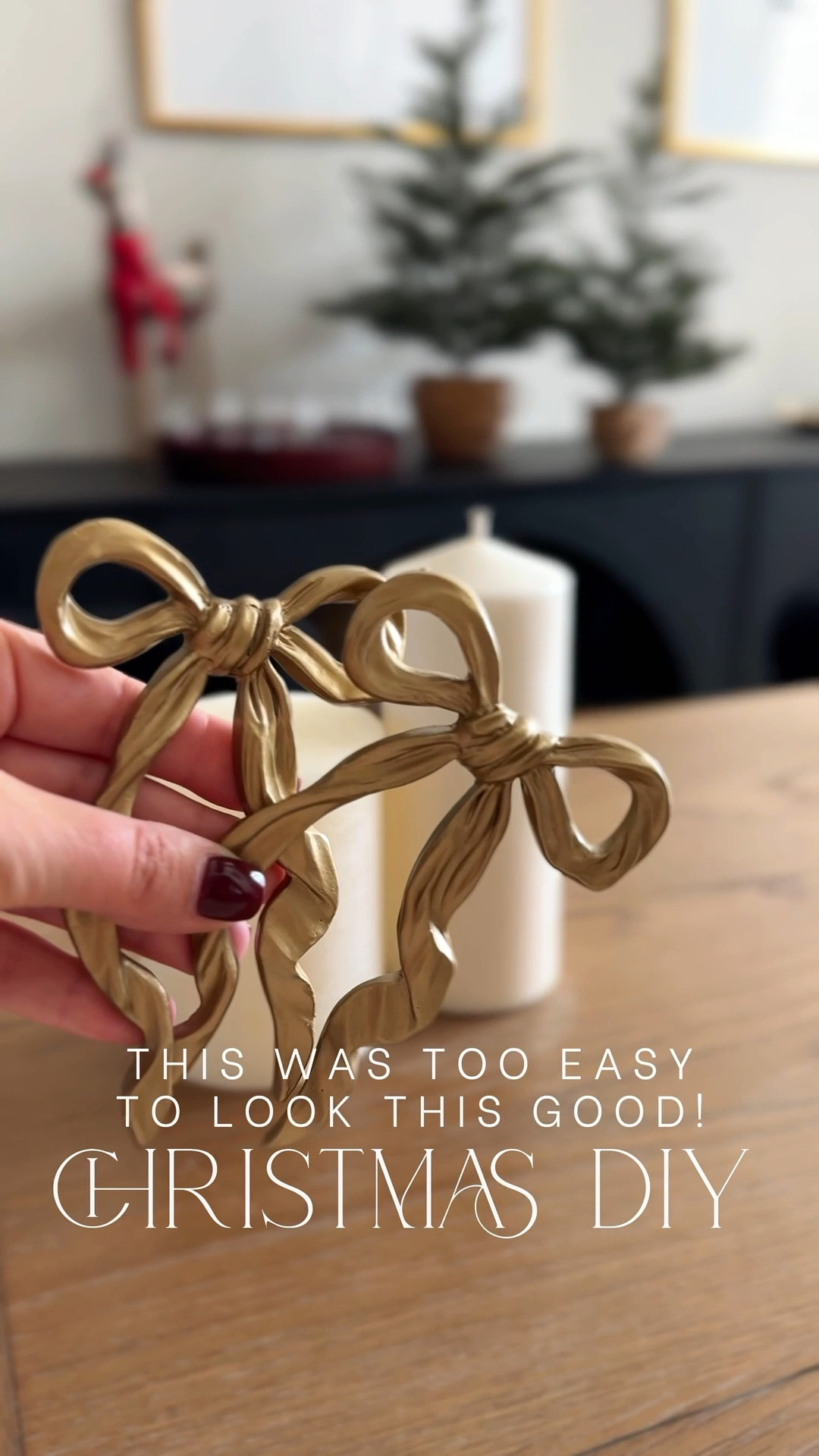 I mean, a 3 second Christmas DIY?! Yes please!! That’s my kind of project! 😂😂 Don’t these gold bows make these candles look AMAZING?!? So festive and just gorgeous! 😍😍🎀🎀 I think they’re such an elegant yet subtle way to add the perfect Christmas touch! And of course they’re reusable so don’t spend your money on icon candles that are gone right after you burn them!! These will last year after year! I’m absolutely in love with the way these turned out!! 

Christmas Decor | Holiday Decor | Christmas Decorations 

#LTKHoliday #LTKHome #LTKSeasonal