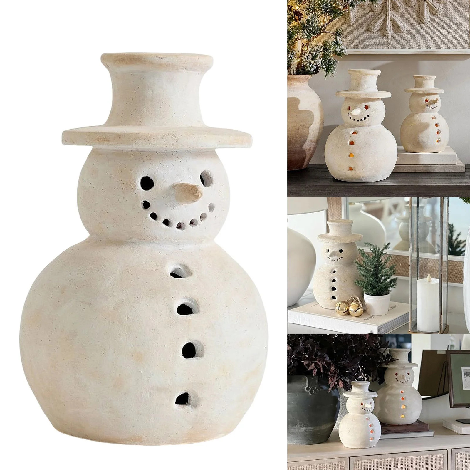 Decorr Resin Snowman Christmas Decoration - Hand-Painted & Assorted Sizes, Ideal For Porch/Table/... | Walmart (US)