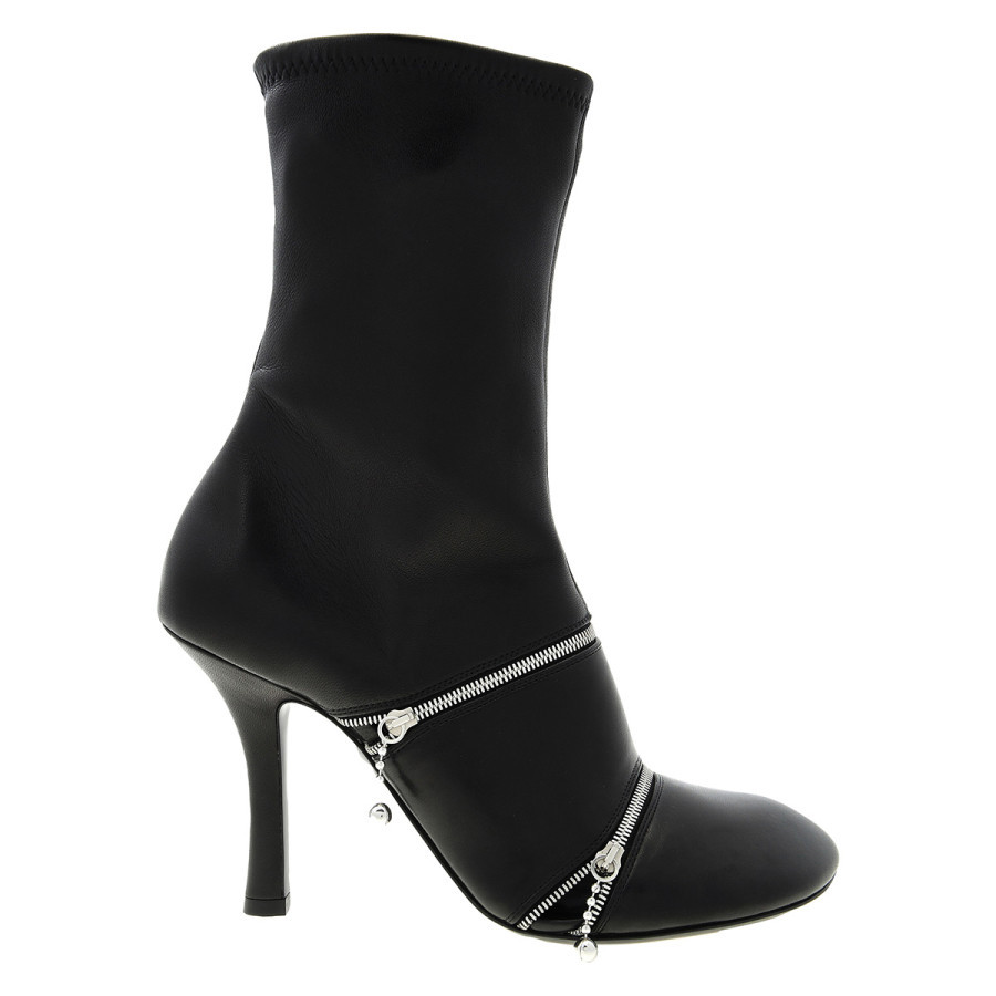 Burberry Peep Square Toe Leather Ankle Boots | Jomashop.com & JomaDeals.com