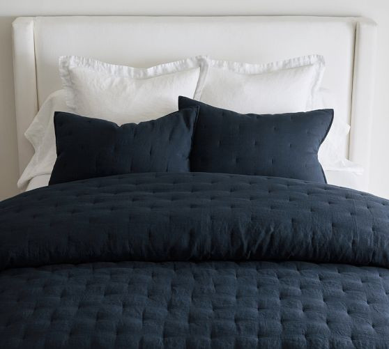 Belgian Flax Linen Tufted Quilt | Pottery Barn (US)