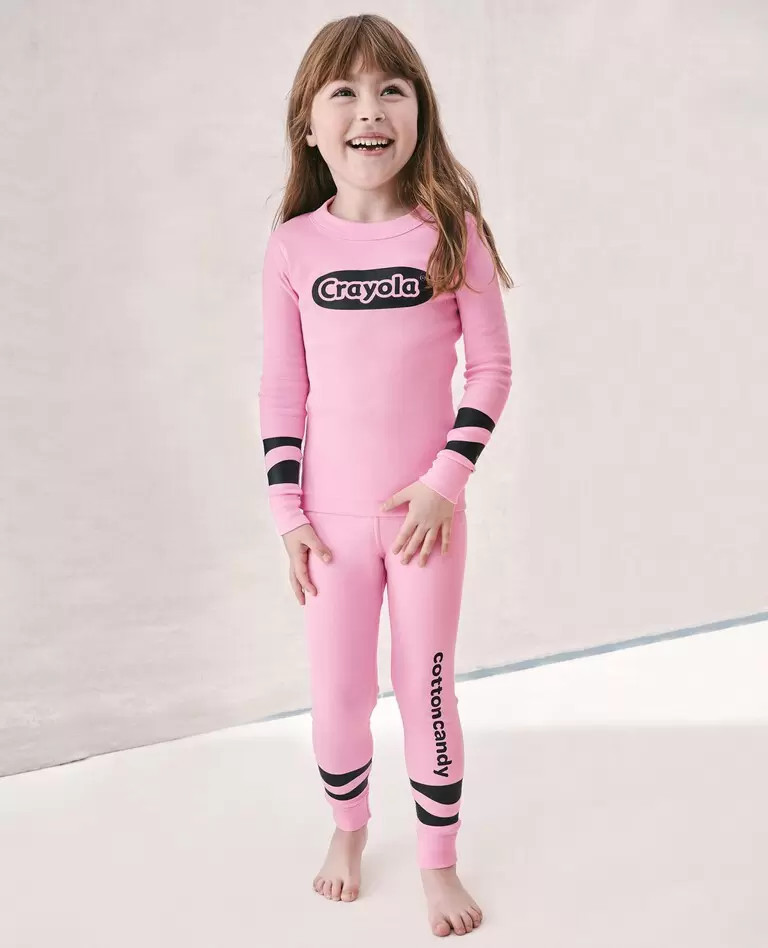Kids Crayola® Crayon Long John Pajama Set | Hanna Andersson