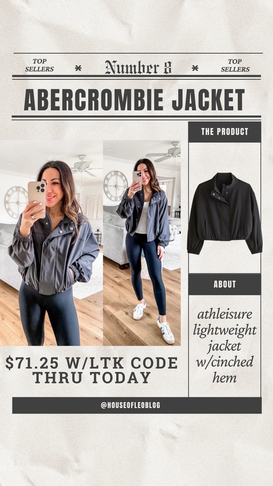 Copy the promo code for 25% off. Wearing small spring jacket. Small short leggings.

#LTKSaleAlert #LTKSpringSale #LTKOver40