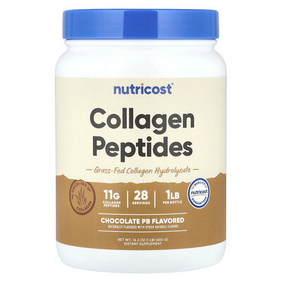 Nutricost, Collagen Peptides, Chocolate PB, 16.2 oz (454 g) | iHerb