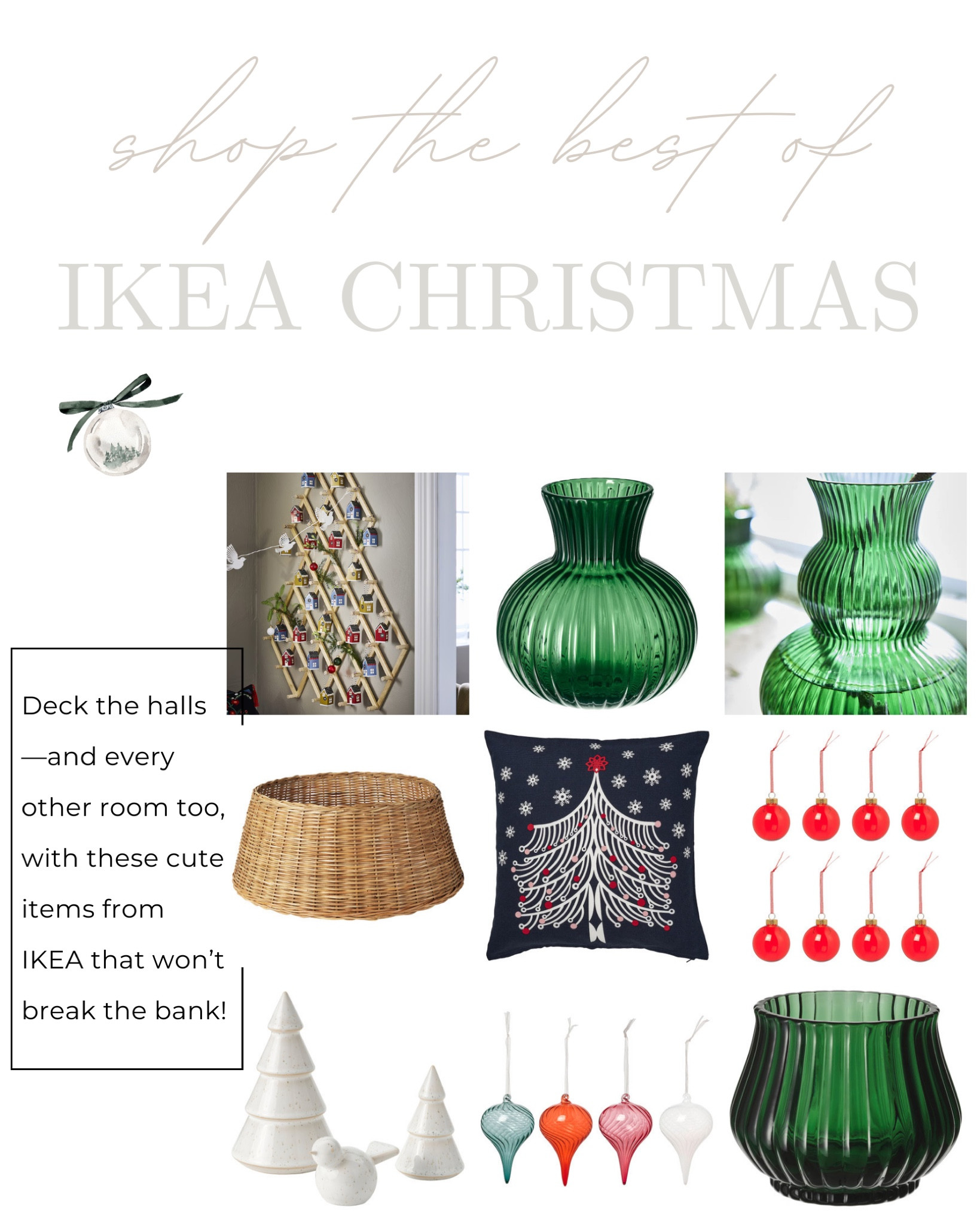 🎄✨ Holiday Vibes at IKEA! ✨🎄

Get ready to deck the halls with my favorite Christmas finds from IKEA! From rustic tree skirts to textured textiles, these must-haves are perfect for creating a warm and welcoming holiday space. Shop my top IKEA Christmas picks now and add that Scandinavian charm to your home @ #LTKeurope. [For global shoppers, find similar gems at your nearest IKEA store. 🌎]

🛍️ Click to shop & save your holiday favorites #IKEAChristmas #HolidayDecor #ChristmasAtHome #ScandinavianChristmas #HolidayEssentials 

#LTKSeasonal #LTKHoliday #LTKHome